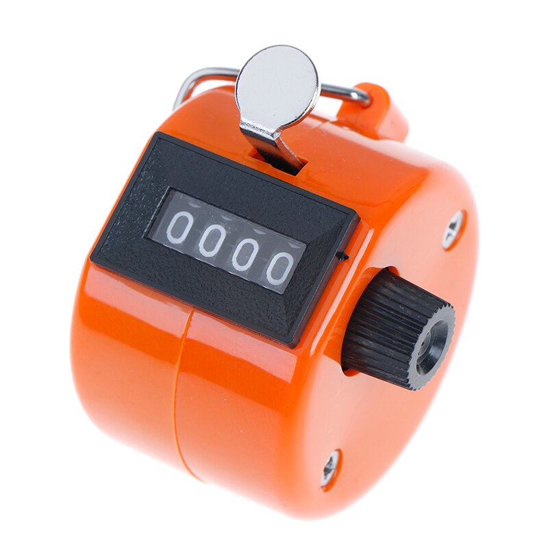 Digital Hand Tally Counter 4 Digit Number Hand Held Tally Counter Manual Counting Golf Clicker Training Counter Tally Clicker: Orange