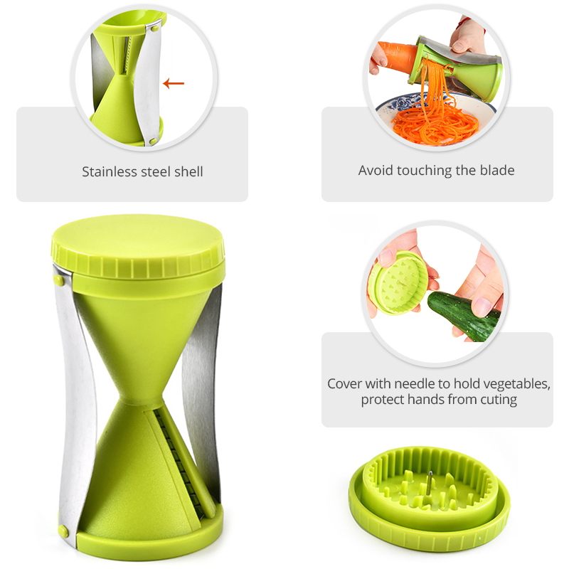 Vegetable Spiralizer Bundle Fruit Slicer Julienne Peeler Stainless Steel Vegetable Spiral Slicer Julienne Cutter