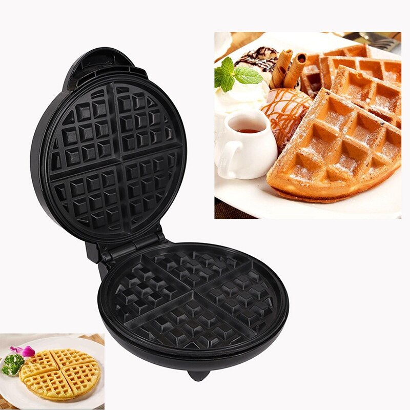 Elektrisk vafler maker hjerteform vaffelægkageovn pandekage non-stick bageform morgenmaskine muffinsandwich jern uk p