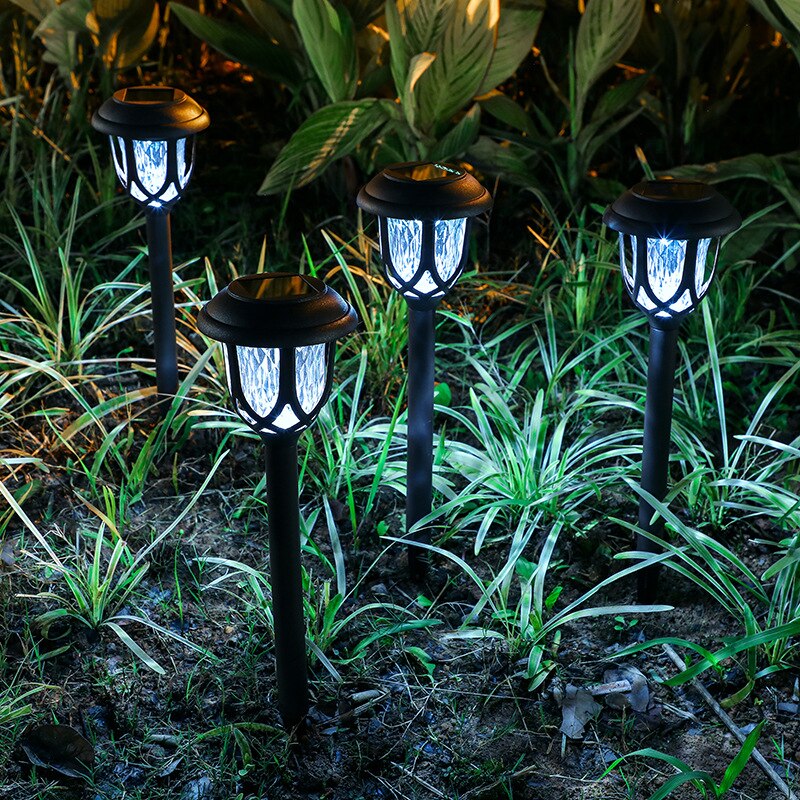 4 stuks buitenlampen op zonne-energie, tuinlampen op zonne-energie, priklampen, landschapsverlichting op zonne-energie voor looppaden, gazons, erven en terrassen.