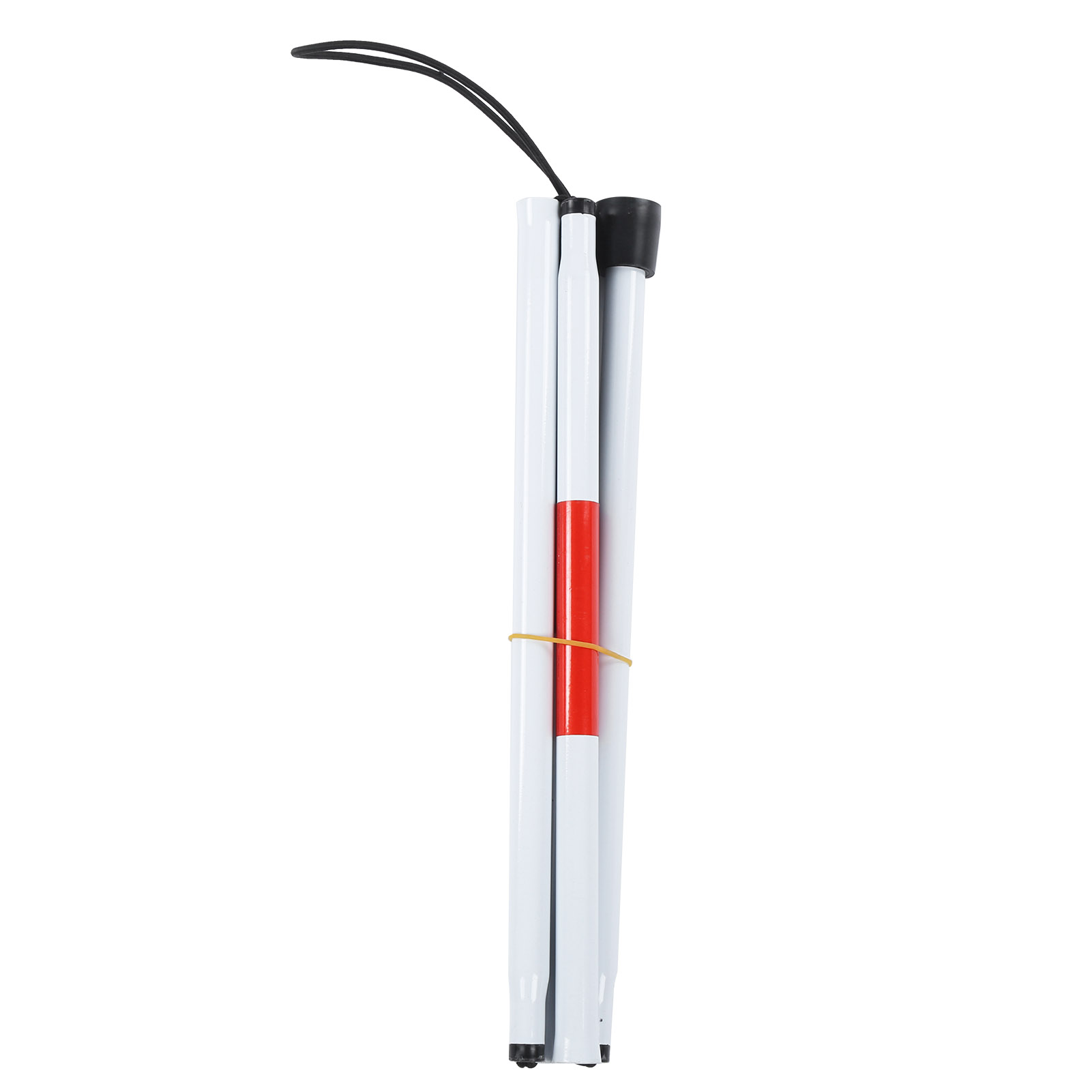 Blind Cane Stick for Visual Impaired Foldable Cane Collapsible Reflective White and Red Walking Stick for Blind Visual Impaired: Default Title