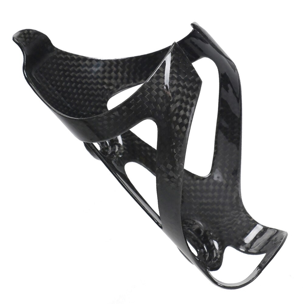 Lixada Super Licht Radfahren Carbon Faser Fahrrad Flasche Käfig Radfahren Wasser Flasche Halter bidonhouder carbon tasse halter für bike: Glossy Black