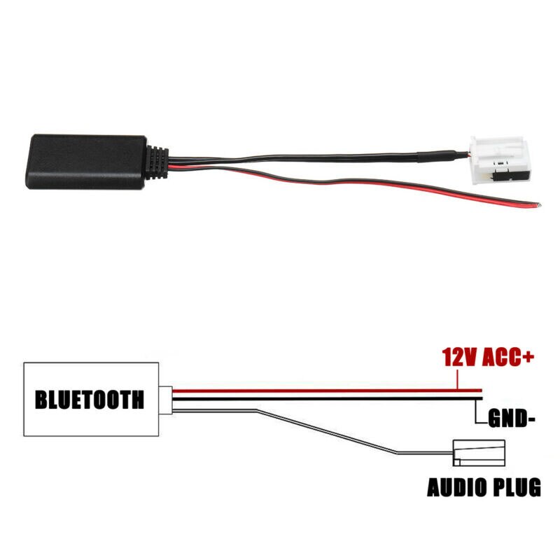 Przewód Aux adapter Bluetooth akcesoria 12V wnętrze 12-pinowy moduł radiowy