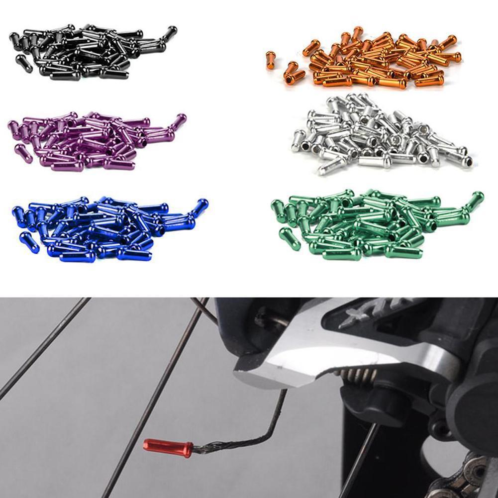 50 Stks/partij Fiets Brake Shifter Inner Cable End Cable Inner Shift Kabel Voor Brake Derailleur Caps Cap Tips Draad past