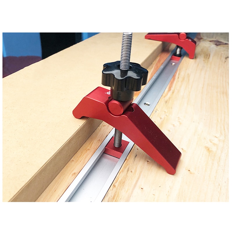 Aluminum Alloy Quick Acting Hold Down Clamp T-Slot T-Track Clamp Set Universal Platen Miter Track Clamping Blocks Chute Blocks