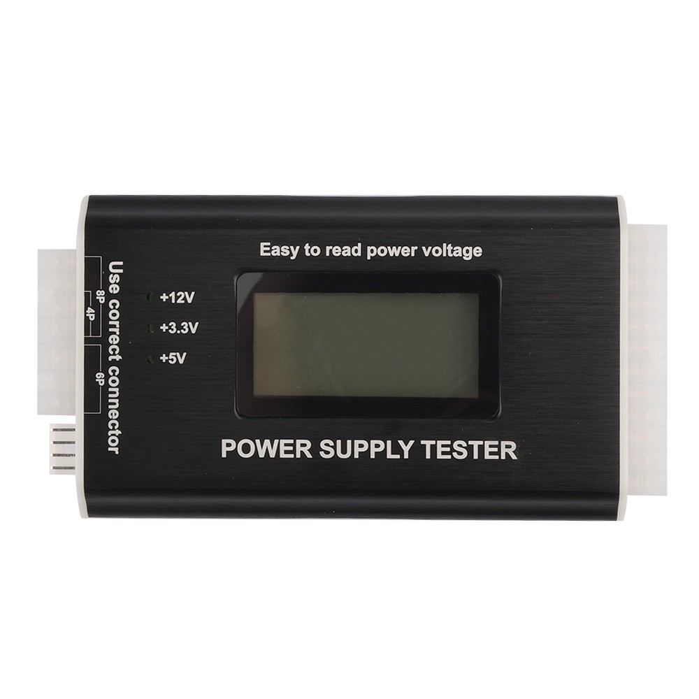 Display lcd digital pc computador 20/24 pinos testador de fonte de alimentação verificar fonte bancária rápida ferramenta de diagnóstico de medição de energia