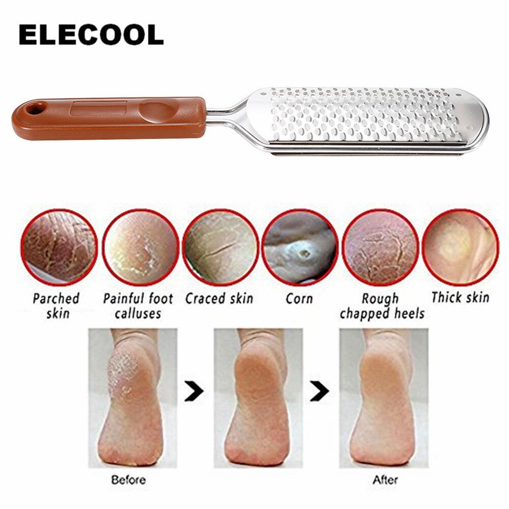 Elecool 1pc eksfolierende pedicure værktøj fod rasp pleje callus fødder fil hård hudfjerner glattere fjernelsesværktøj