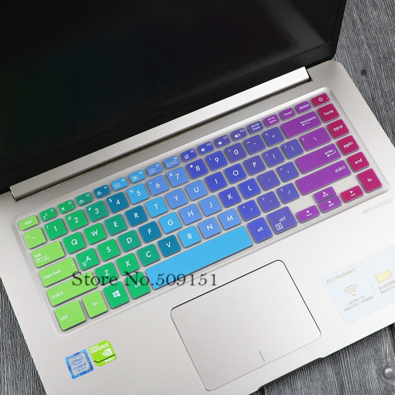 15 15.6 cal klawiatura protector skóry etui na ASUS vivobook s15 x510UQR x510uf x510uq x510 x510u S510 S510UA S510UN S510UQ: Rainbow