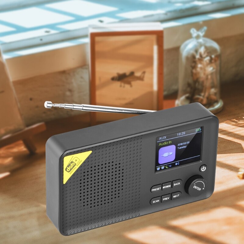 Rechargeable Lightweight Home Radio Portable Bluetooth Digital Radio DAB/DAB+ and FM Receiver 573A