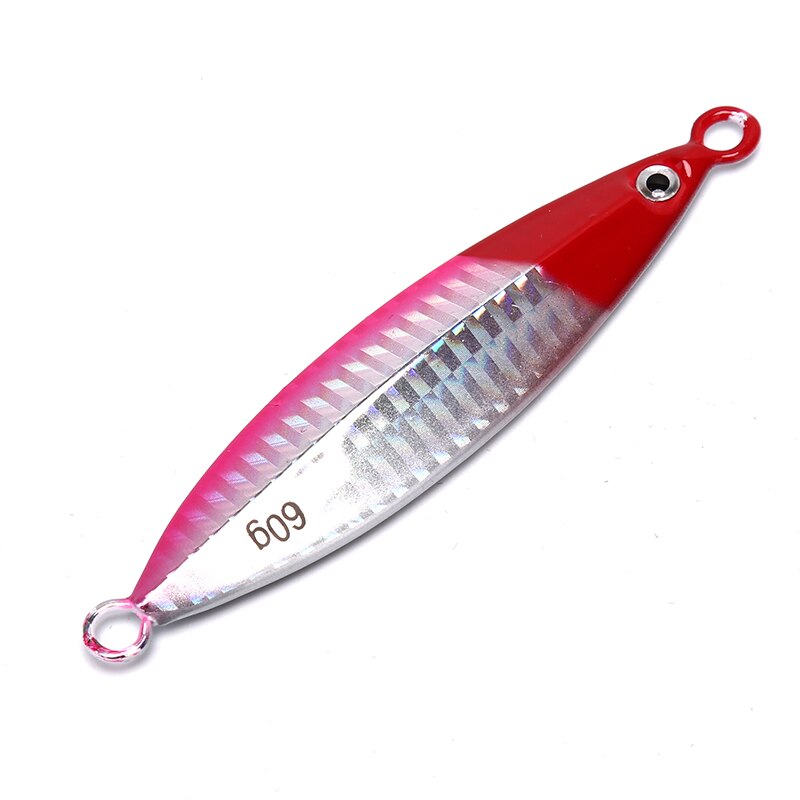 60g Fishing Spoon Iron Plate Sinking Slow jig Shake Metal Jigging Luminous Baits Hard Lead Deep Sea Fishing Jig Lures: RD1