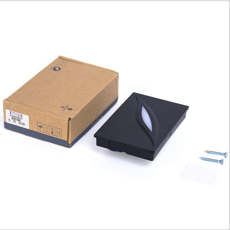 Rfid wiegand 26- lezer /125 khz id/em-kaart, lezer-waterdichte proximity wg-kaartlezer  kr100 toegangscontroller