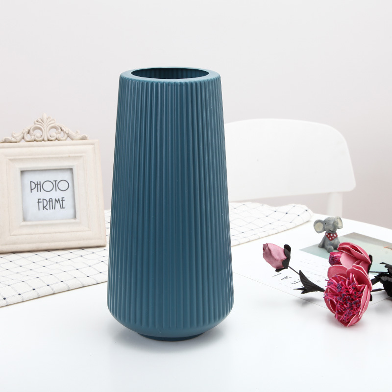 Vase en plastique grand Vase minimaliste décoration maison Imitation glaçure fleur fille panier Vases mariage plantes hydroponiques créatifs