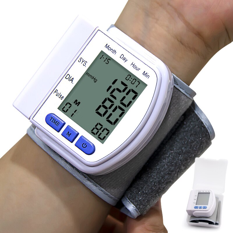 Blood Pressure Monitor Pulsometro Wrist Sphygmomanometer Toma Presion Arterial Tansiyon Aleti Pulsometer Pulse Meter Tonometer