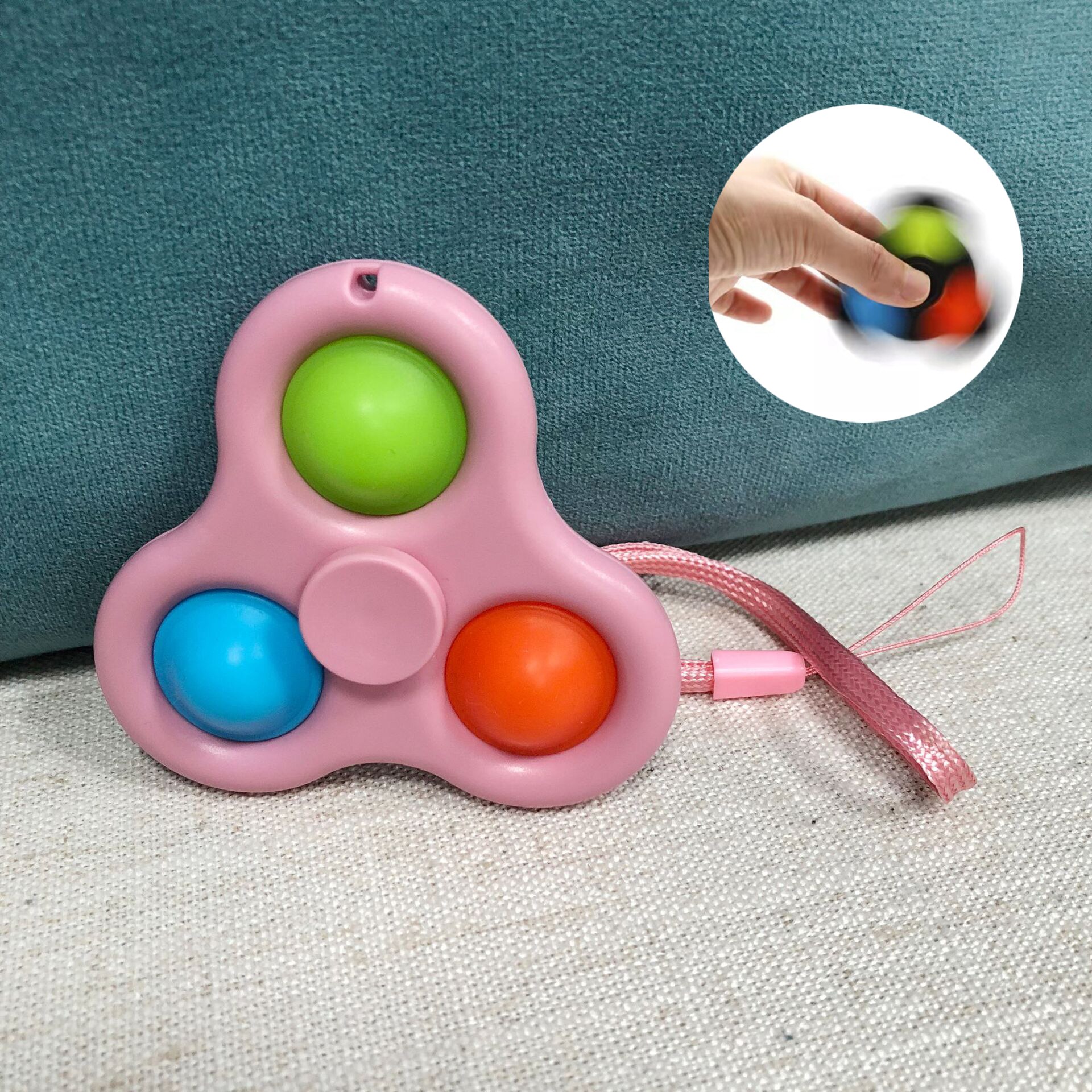 Pop Fidget Spinner Simple Dimple Novelty Finger Spinner Toys Fidget Popit Flip Sensory Office Desk Toys Stress Release
