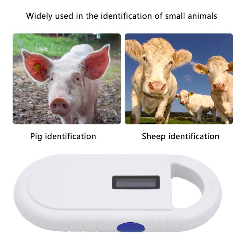 Pet Certificate Handheld Card Reader ID Chip Scanner Animal Identity Tag Readers