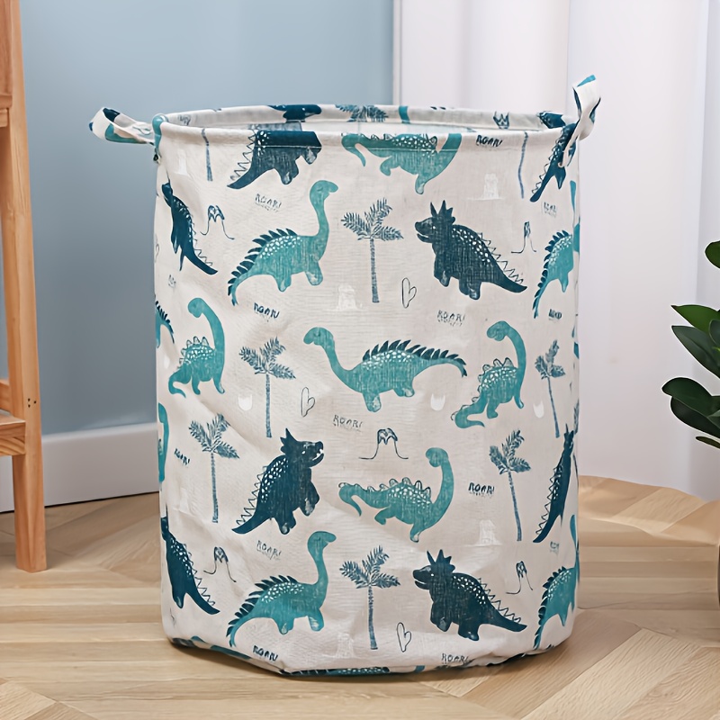 Wasmand Stevige dinosaurusstof Opvouwbare opslag Kleding Speelgoed Huisorganisatie Handvatten Badkamer Decor Badkameraccessoires: Default Title