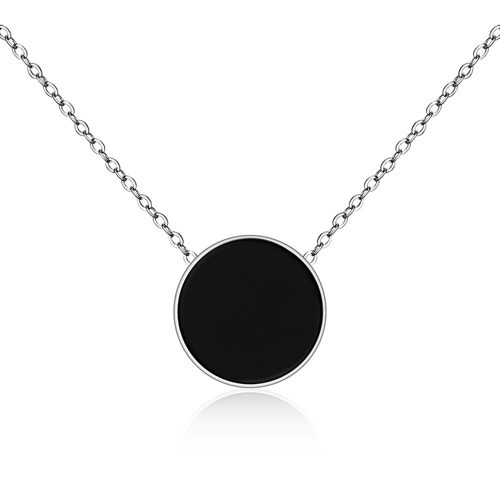 Lokaer Trendy Preto Acrílico Gargantilha Colares Pulseiras Brincos Do Parafuso Prisioneiro de Aço Inoxidável Conjuntos de Jóias de Casamento Para As Mulheres SE001P: Necklace