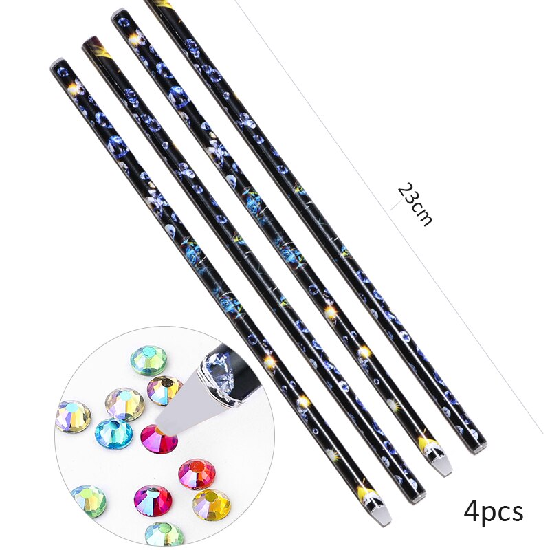 Veloce Riscaldata! EU/noi tappo Bianco Hotfix Strass Applicatore Rosa ferro-in poi caldo aggiustare Strass Applicatore bacchetta Calore-aggiustare strumento di Y2852: Wax Pencil 4 pezzi