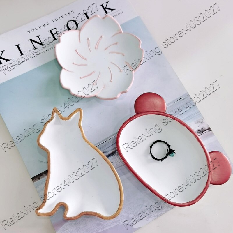 Shell Scallop Concrete Tray Silicone Mold Flower Plaster Clay Tray Jewelry Display Plate Epoxy Resin Molds