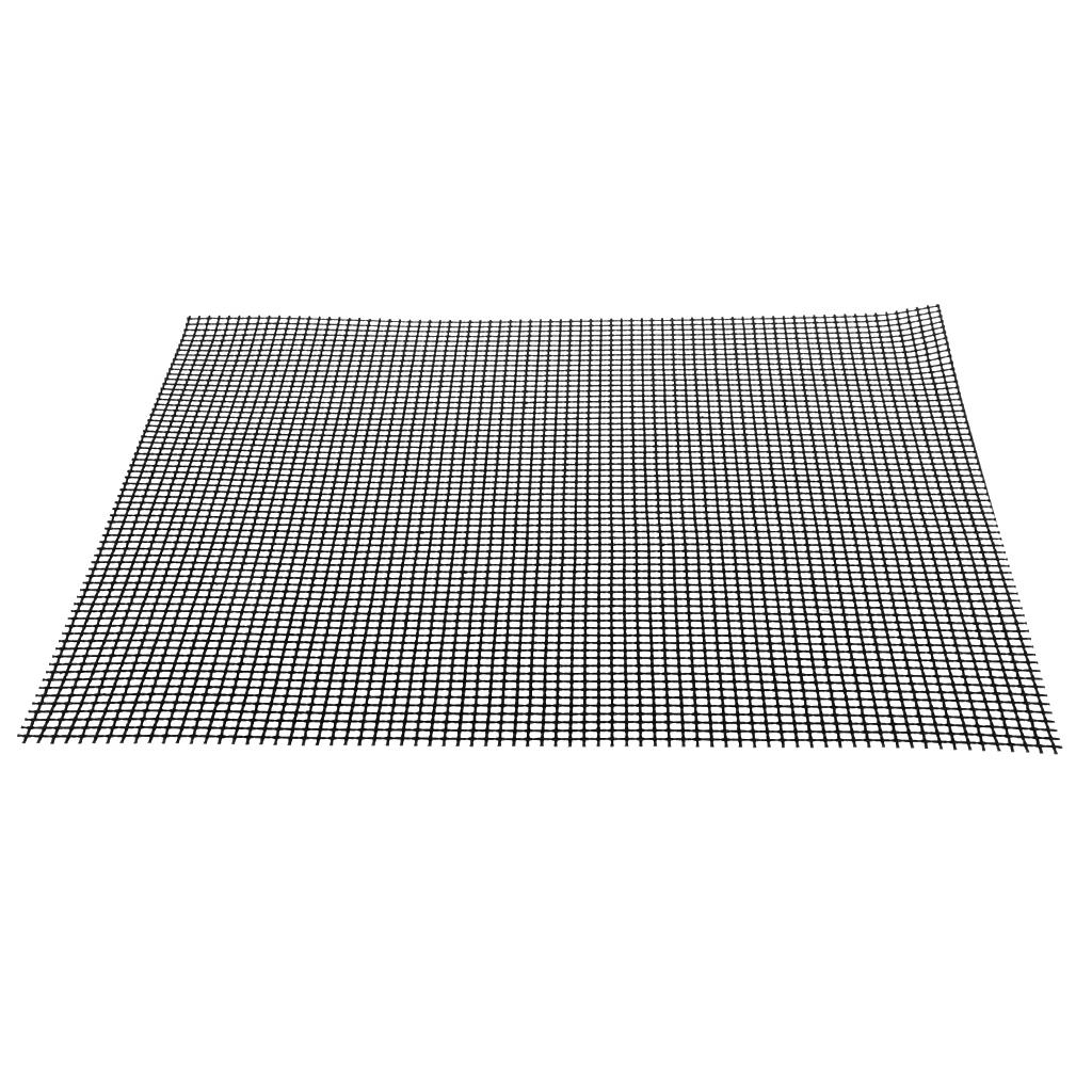 Esteira 40x33cm da substituição da almofada de grelhar do churrasco da rede da malha da grade do bbq da fibra de vidro antiaderente para ferramentas de cozimento exteriores do piquenique do acampamento: Black 40x33cm