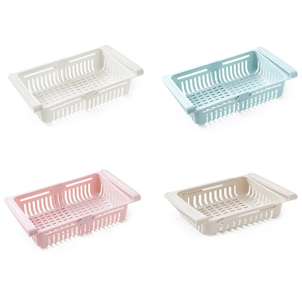 Stretchable Fridge Organizer Storage Rack Refrigerator Pull-out Drawers