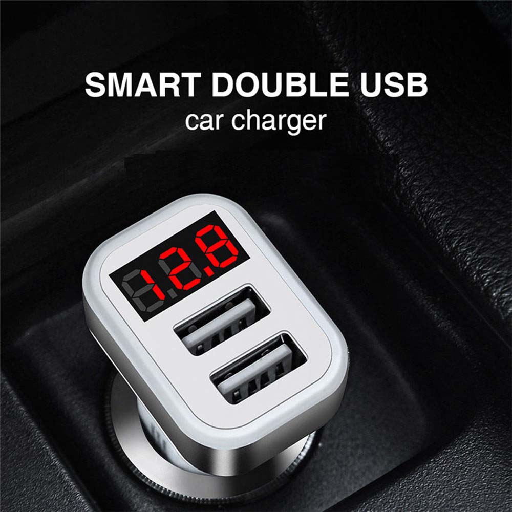 LED Auto Telefon Ladegerät Dual USB Schnelle Ladegerät USB Auto Ladegerät Zigarette Leichter 5V 2,1 EIN Fahrzeug Auto Ladegerät für Handy Im Auto