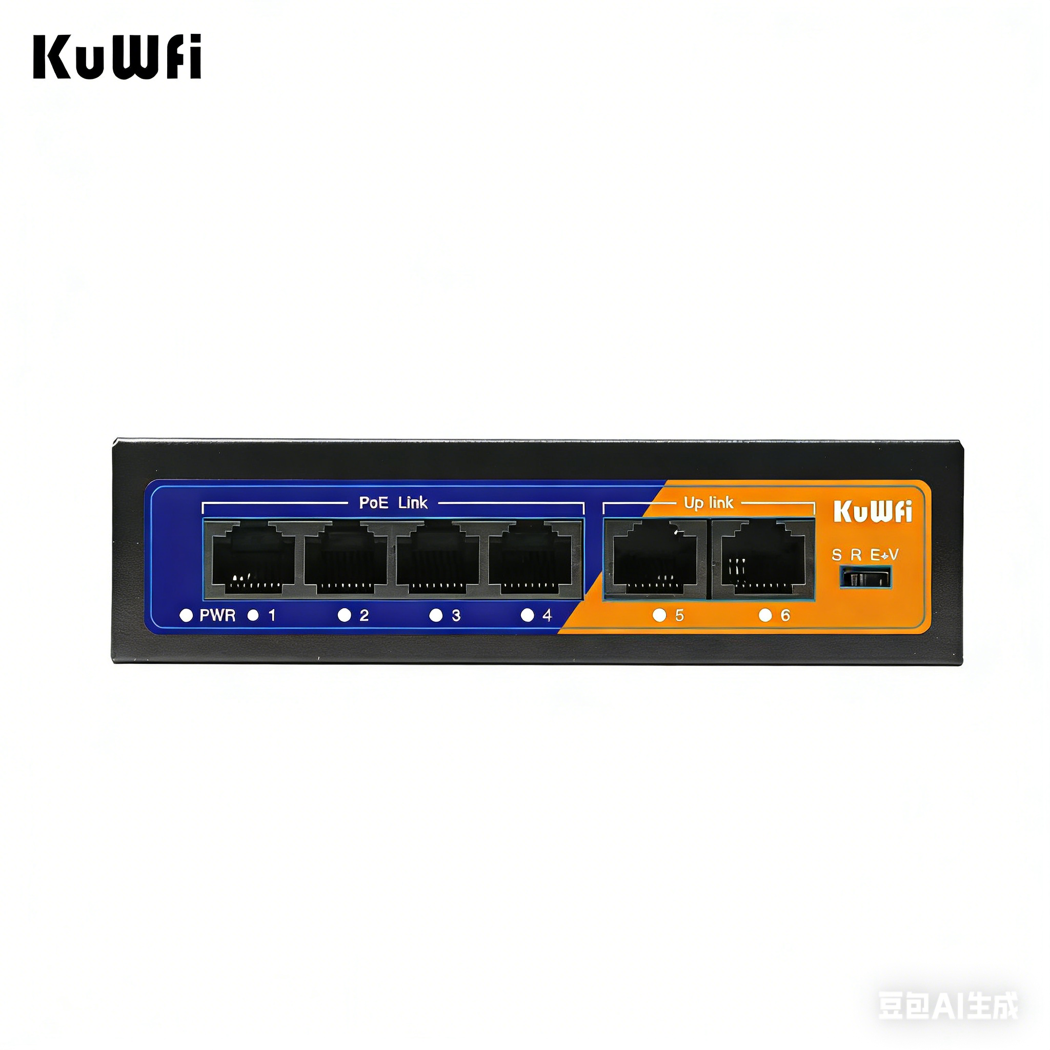 Switch PoE 48V com WiFi | Ethernet Gigabit de 4 portas e hub sem fio para câmeras IP | Solução de rede CCTV Plug & Play