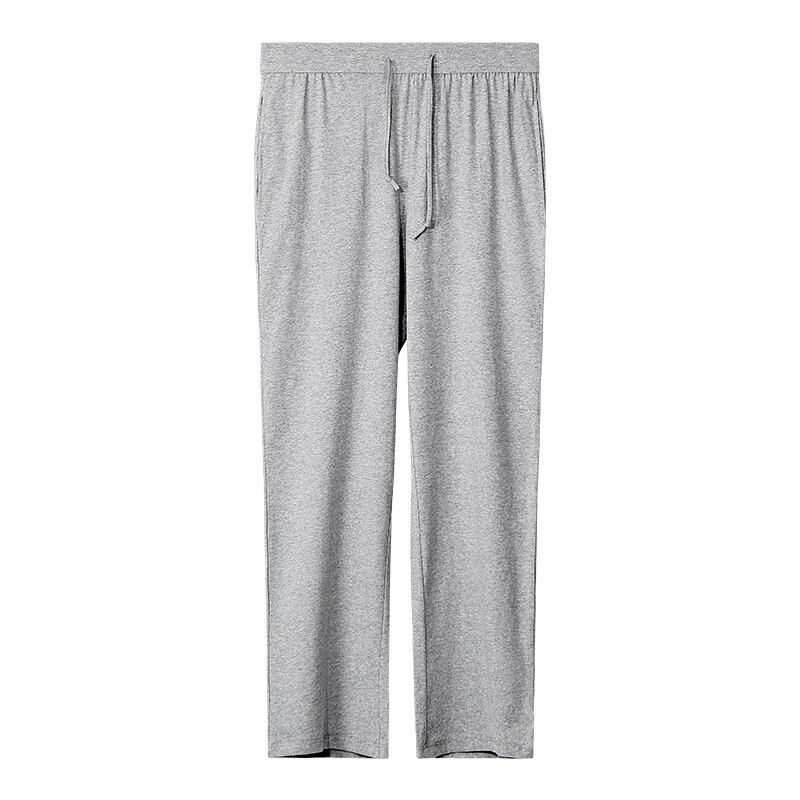 spring Men cotton sleep bottoms Home Wear big Size 7XL 8XL 9XL Soft Sleep Wear Pants thin Breathable 70 elasticity sleep bottoms: Gray / 9XL-135-150KG