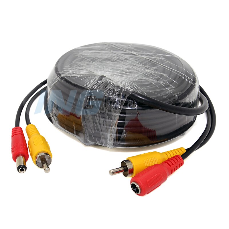 20M DC AV 2in1 Video Power CCTV Camera Cable Security System Accessories