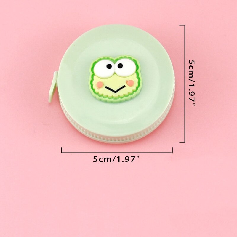 Portable 1.5m Retractable Tape Measure Cartoon Patterns Round Body Measure Tape Measuring Clothes Sewing DIY Craft Soft Ruler