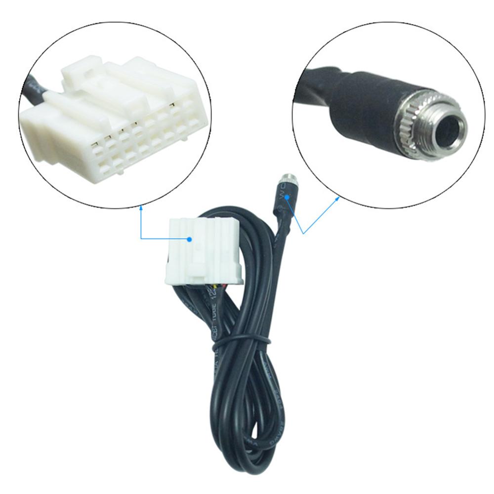 2pcs set Car Radio Female AUX Adapter Audio Kit + 3.5mm Cable for Mazda 2 mazda 3 mazda 5 mazda 6 MX5