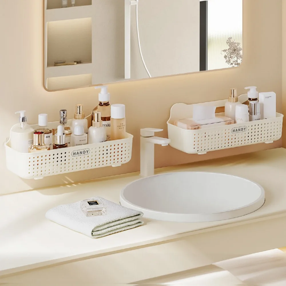 Keine Notwendigkeit, Löcher zu Bohren, WC-Aufbewahrungsregal, Badezimmer, Wandmontage, Kosmetik, Waschtisch, Aufbewahrung, Schminkregal, Küche, Wandregal