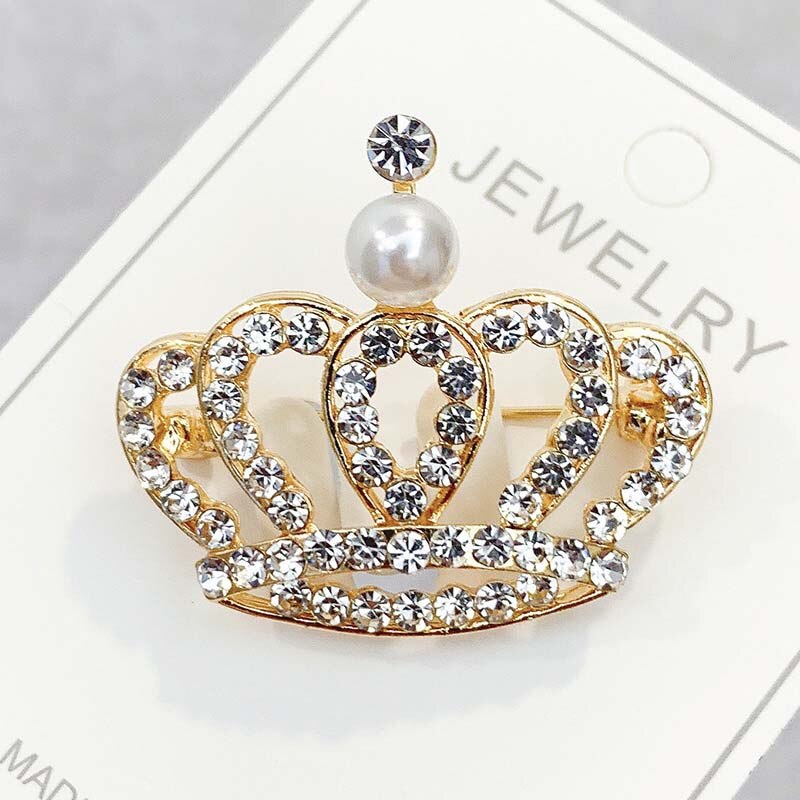 Mode Kristal Broche Luxe Retro Kroon Badges Voor Vrouwen Strass Pin Broches Meisje Bruiloft Corsage Kleding Decor 1Pc: 17