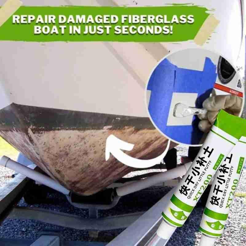 Pasta de reparación de barcos de fibra de vidrio, masilla de secado rápido para rellenar arañazos, agente de pulido de pintura para el hogar, reparación de pared gris I7G7