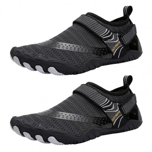 Zomer Vijf-Vinger Waden Schoenen Mannen Ademend Upstream Schoenen Zomer Zwemmen Strand Sportschoenen Sneakers: Black / 45