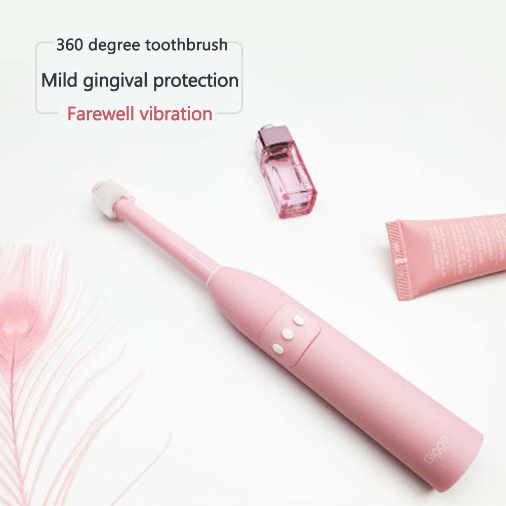 Gigo oficial cabeza redonda 360 grados rotatorio eléctrico cepillo de dientes adultos impermeable automático de carga de inducción cepillos de dientes