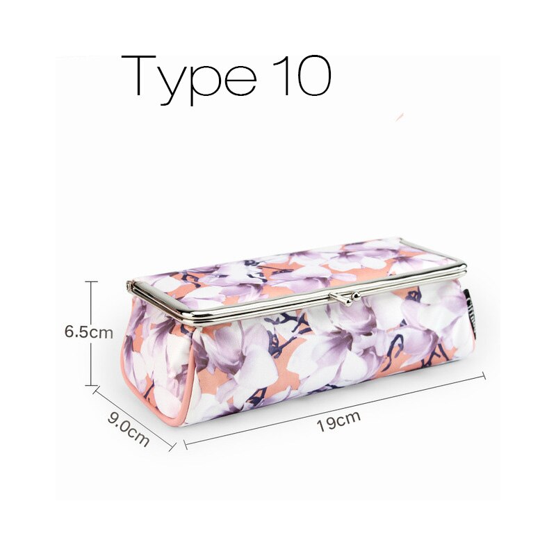 Bolso de maquillaje de a la para mujer con espejo pequeño organizador cosmético de viaje maquillaje lápiz labial pincel Caja de Herramientas caja de almacenamiento: Type 10