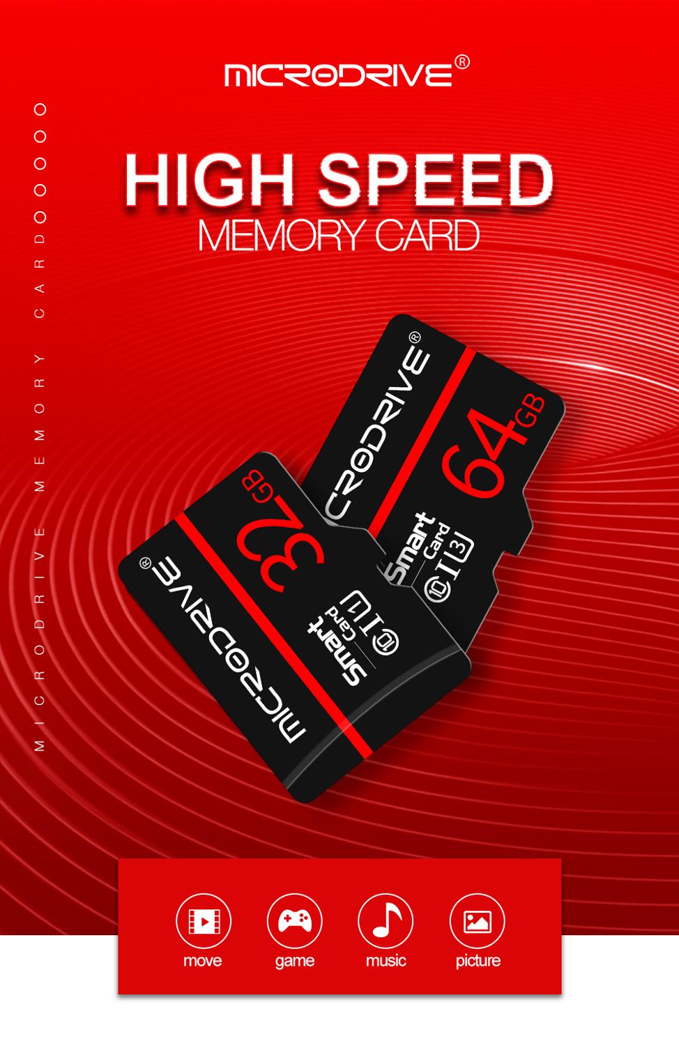 High speed micro sd memory card 4GB 8GB 16 GB 32 GB 64GB 128GB class 10 micro sd cards TF card for Smartphone/Camera/Car video