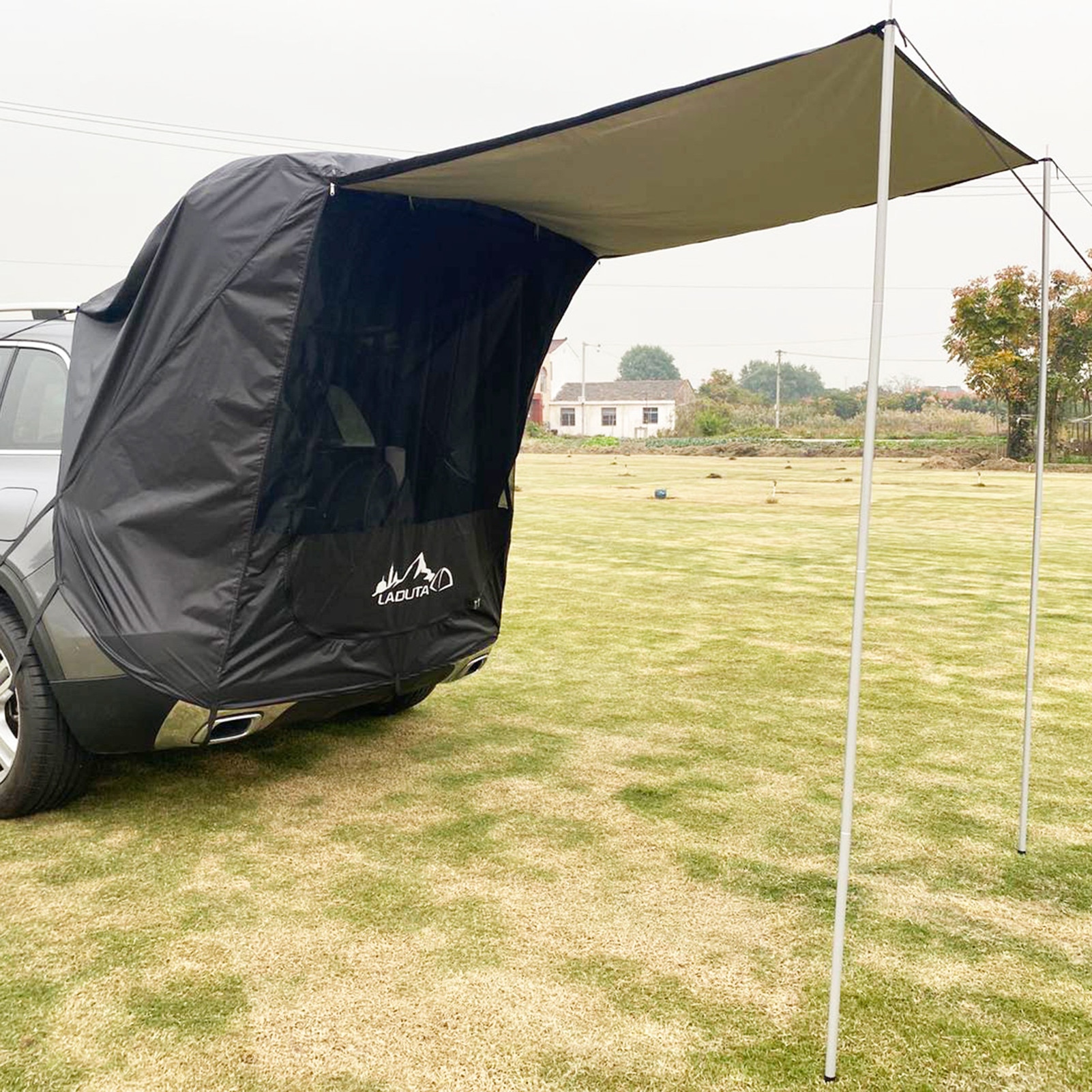 Auto Truck Tent Zonnescherm Regendicht Met Ondersteuning Staaf Anti-Uv Tent Side Luifel Suv Mpv Auto Tent Voor Outdoor Self-rijden Tour