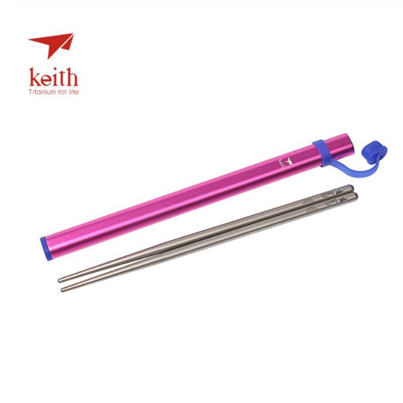 Palillos chinos para acampar, Picnic, comida de titanio, palillos chinos Ti5622 Ti5822