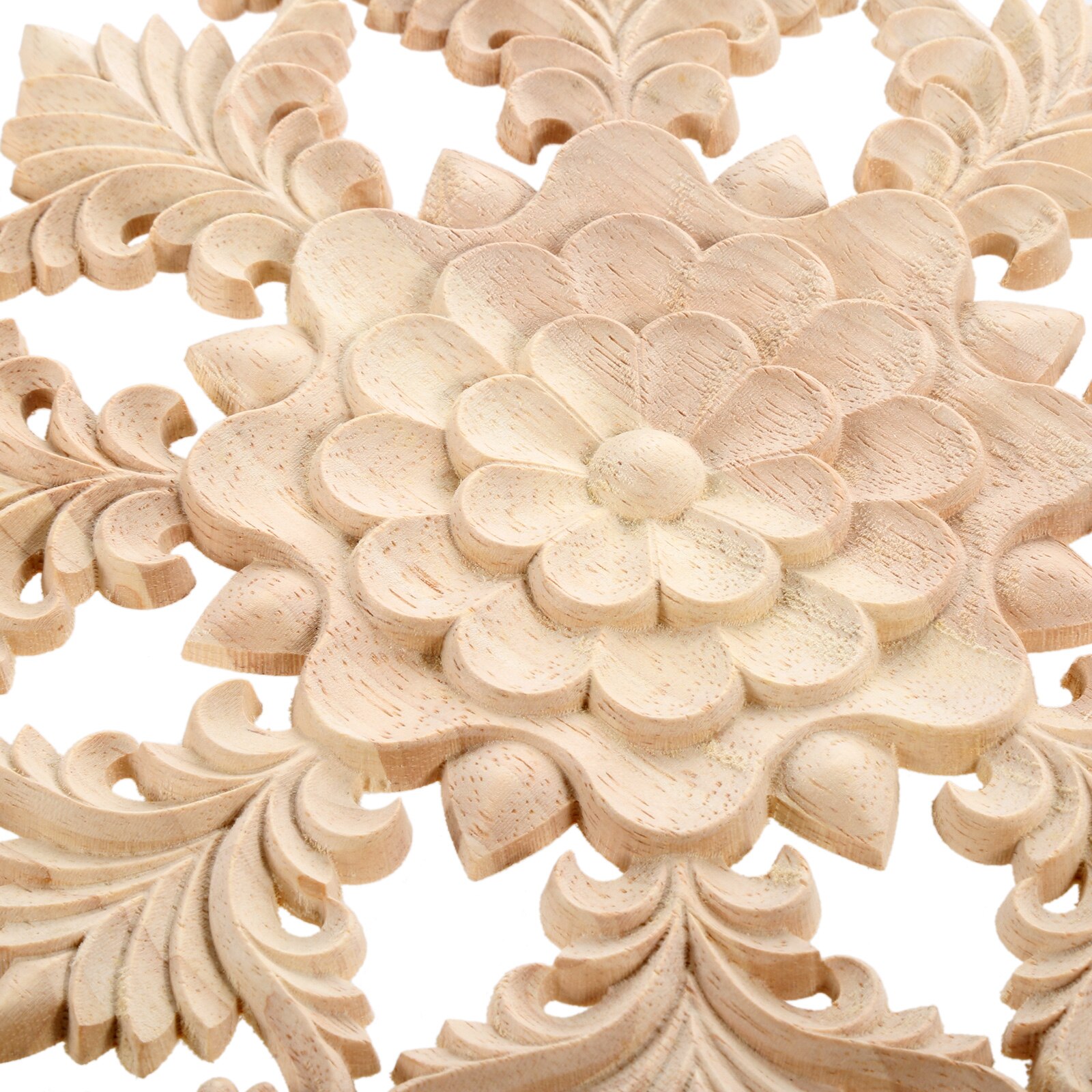 Retro wood decals round carved wood decorations wooden decals wood carvings wall art supplies home decorations home wardrobe