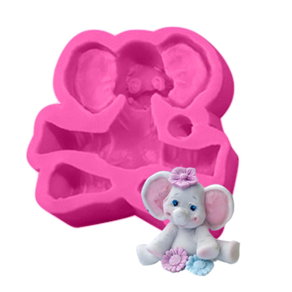 1PC 3D Animal Elephant Silicone Mold Fondant Sugarcraf Mold Cake Decorating Tools Chocolate Candy Gumpaste Soap Resin Clay Mould