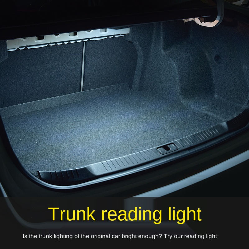 Luces de techo para coche, 10 LED, luz de lectura nocturna, carga USB, lámpara de cúpula magnética, lámpara para maletero, luz decorativa, luz interior para coche