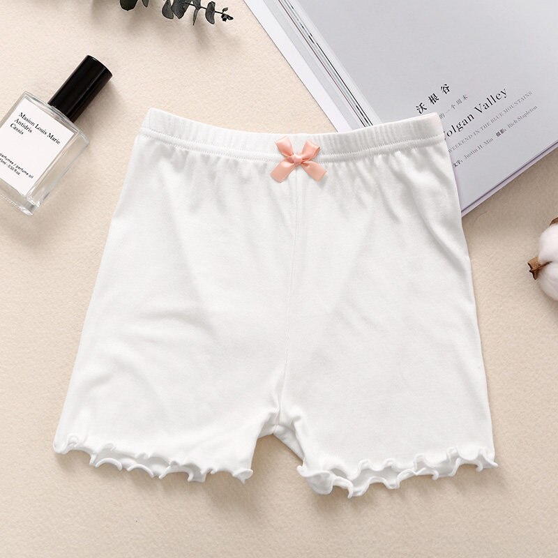 Pantalons courts pour enfants | Nouveaux vêtements pour filles, pantalons de sécurité légers, doux, Modal: WHITE / 110cm