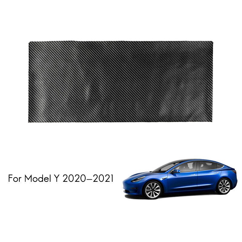 AL22-Leer Voor Tesla Model Y 20-21 Auto Handschoenenkastje Anti-Vuil Pad Sticker