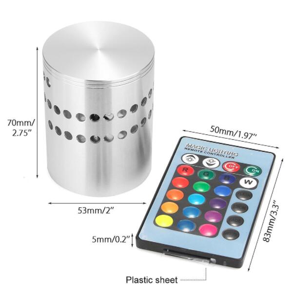 Modern 3W RGB LED Wall Lights AC85-265V Spiral Sconce Ceiling Lighting Fixtures fit for Indoor Home Aisle Foyer Bedroom Bedsides