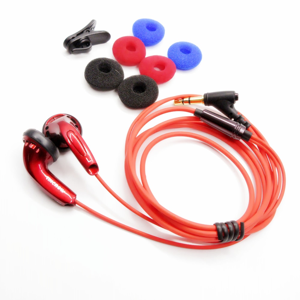 Rode Yincrow X6 3.5Mm In-Ear Oordopjes Platte Kop Oordopjes Professionele Koorts Hifi Oortelefoon Zonder Microfoon Voor Iphone