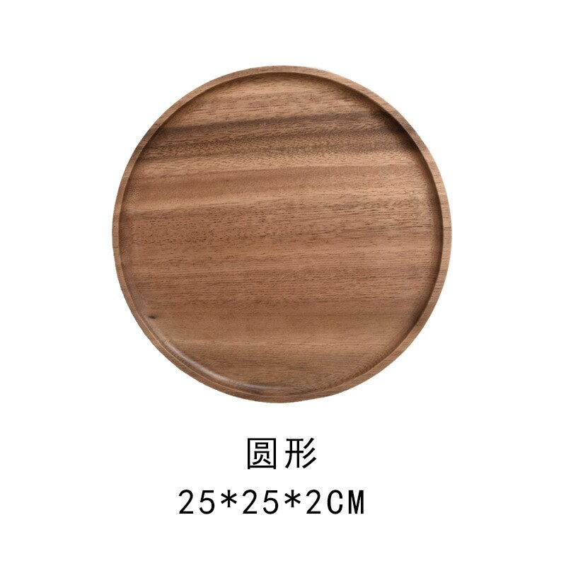 Whole Wood lovesickness Wood Irregular Oval Solid Wood Pan Plate Fruit Dishes Saucer Tea Tray Dessert Dinner Plate Tableware Set: 25cm25cm