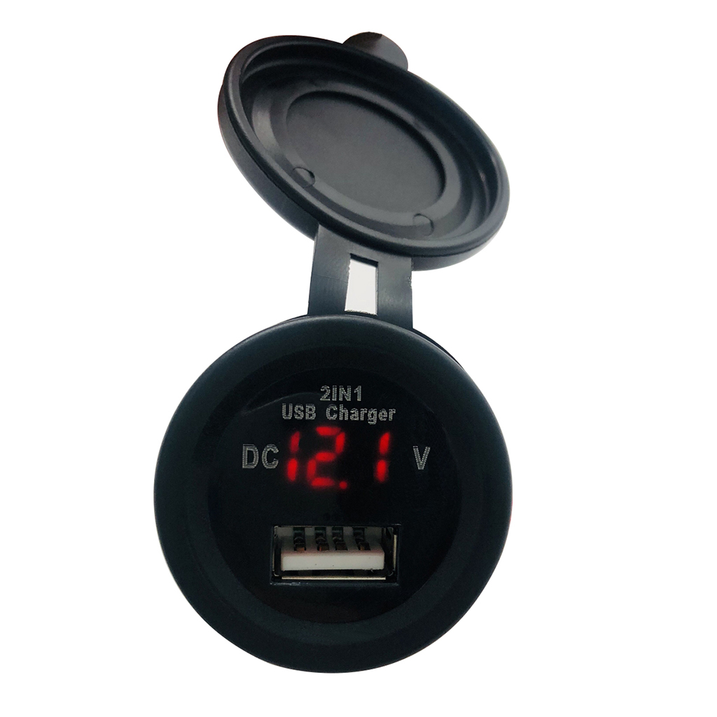 Auto Boot Motorfiets 12 V/24 V Usb-poort Charger Socket Voltage Voltmeter