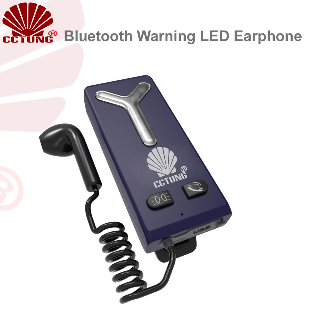 Openbare Veiligheid Personeel Schouder Led Lamp Met Bluetooth Oortelefoon Voor Nacht Ultra-Heldere Stroboscopische Waarschuwing Type-C Opladen
